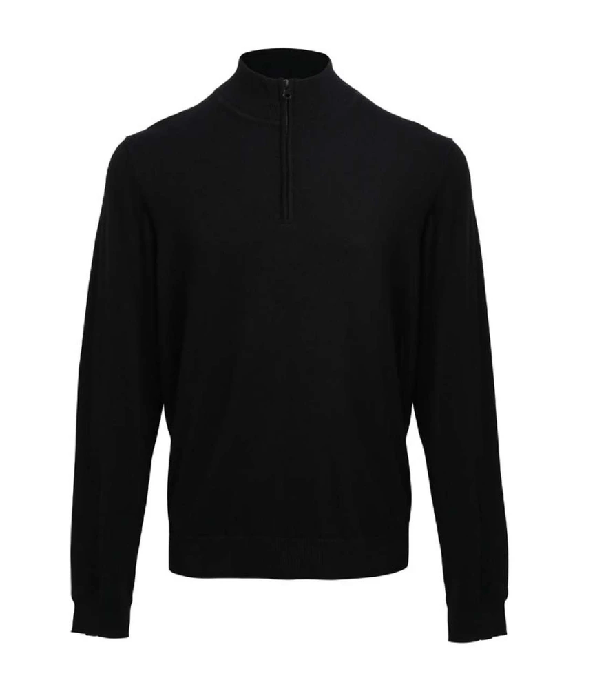 Pulover bărbați Premier Quarter-Zip Knitted PR695 · bumbac / acril