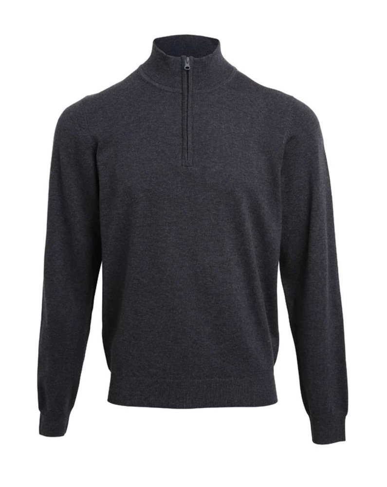 Pulover bărbați Premier Quarter-Zip Knitted PR695 · bumbac / acril