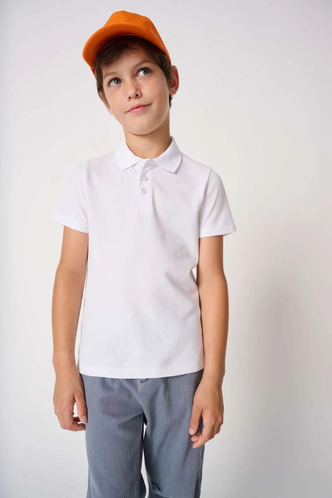 Tricou polo copii iDeal Basic Pique IB297 · 180 g/m², bumbac / vâscoză