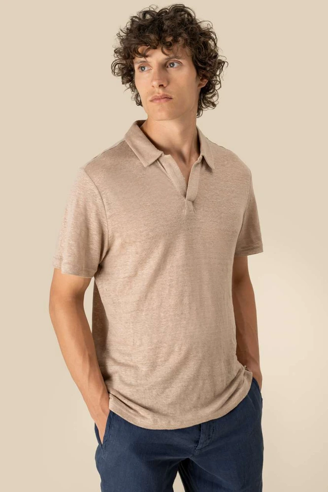 Tricou polo bărbați Spasso Linen SP220 · 190 g/m²