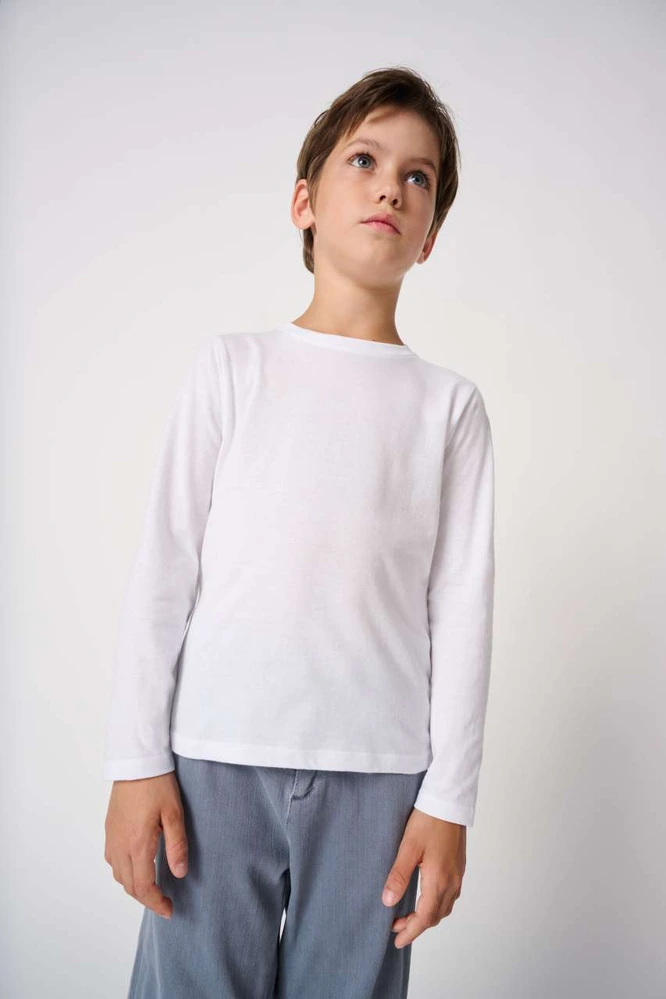 Tricou cu mânecă lungă copii iDeal Basic IDEAL150 LSL IB314 · 145 g/m², bumbac / vâscoză
