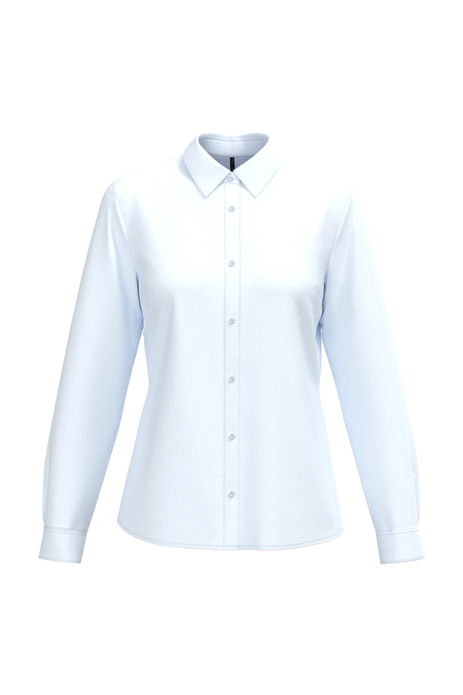 Cămașă damă Kariban Poplin Easy Care Polycotton KA584 · 108 g/m², bumbac / poliester