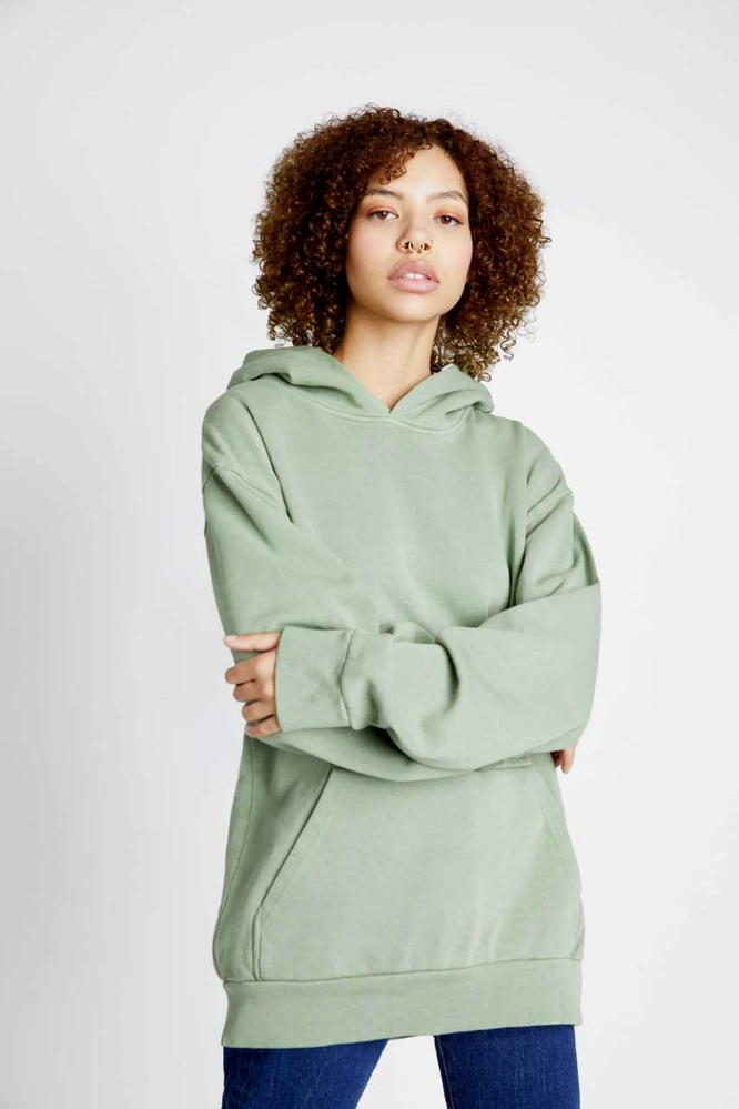 Hanorac cu glugă damă oversize Lane Seven Urban Garment Dyed LS16001GD · 340 g/m²