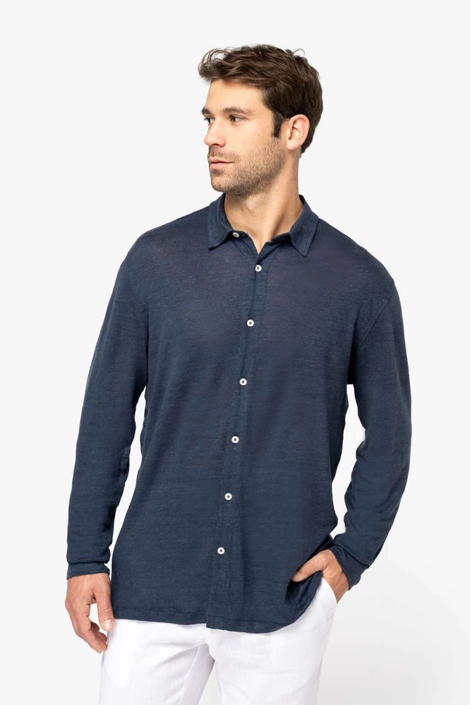 Cămașă bărbați Spasso Linen SP518 · 160 g/m²