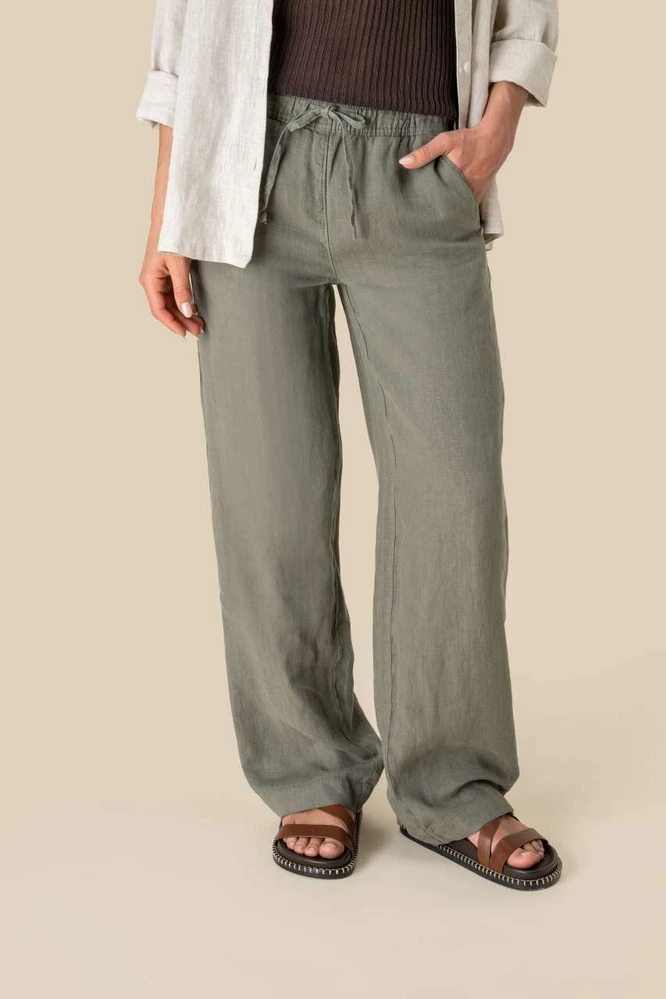 Pantaloni damă Spasso Eco-Friendly Linen Washed Effect SP733 · 210 g/m²