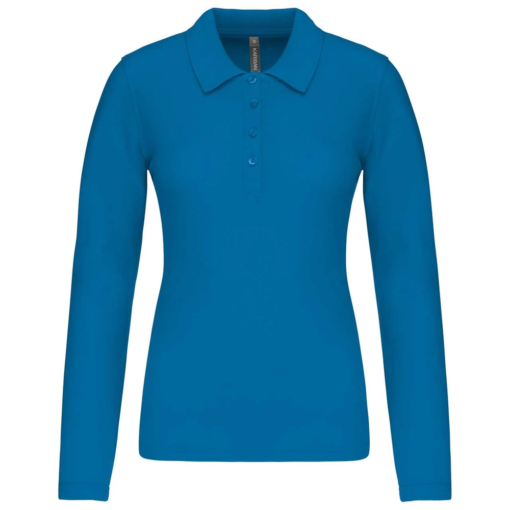 Tricou polo cu mânecă lungă damă Kariban Piqué KA257 · 180 g/m², bumbac