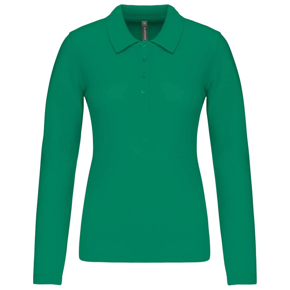 Tricou polo cu mânecă lungă damă Kariban Piqué KA257 · 180 g/m², bumbac