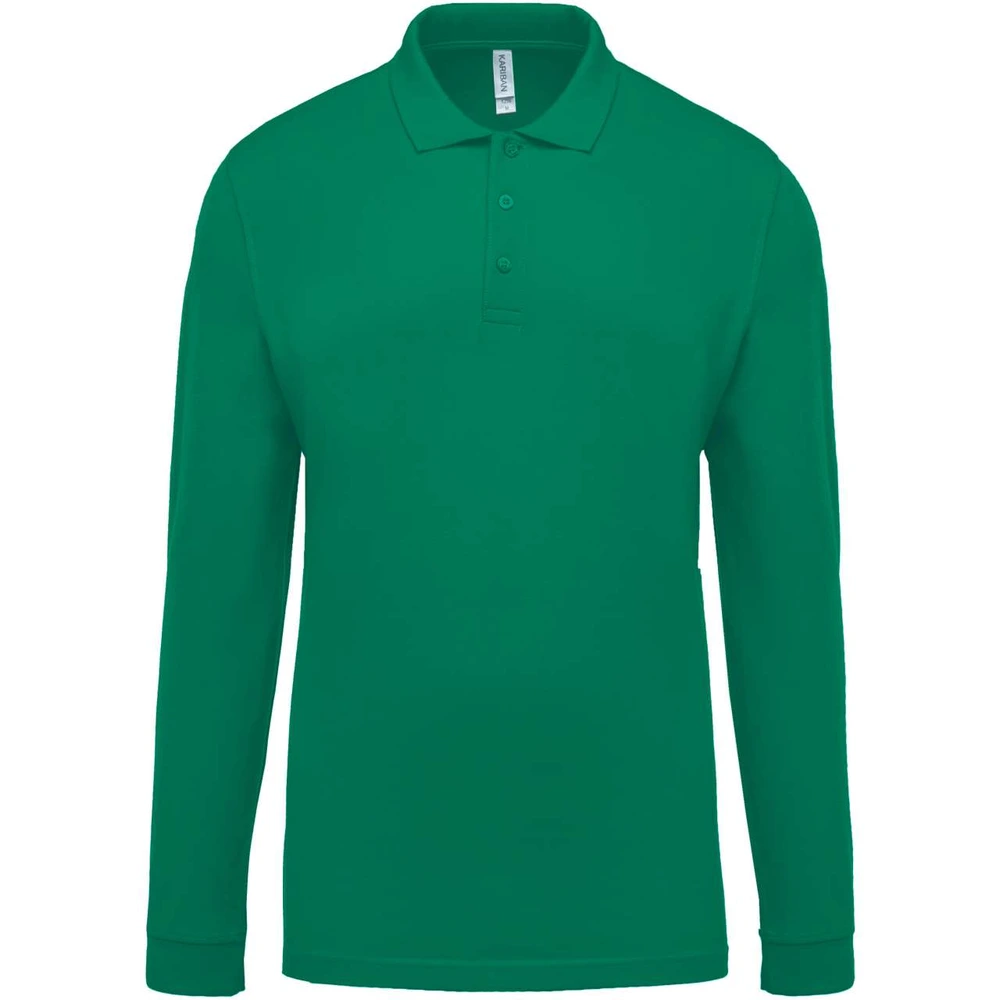 Tricou polo cu mânecă lungă bărbați Kariban Piqué KA256 · 180 g/m², bumbac