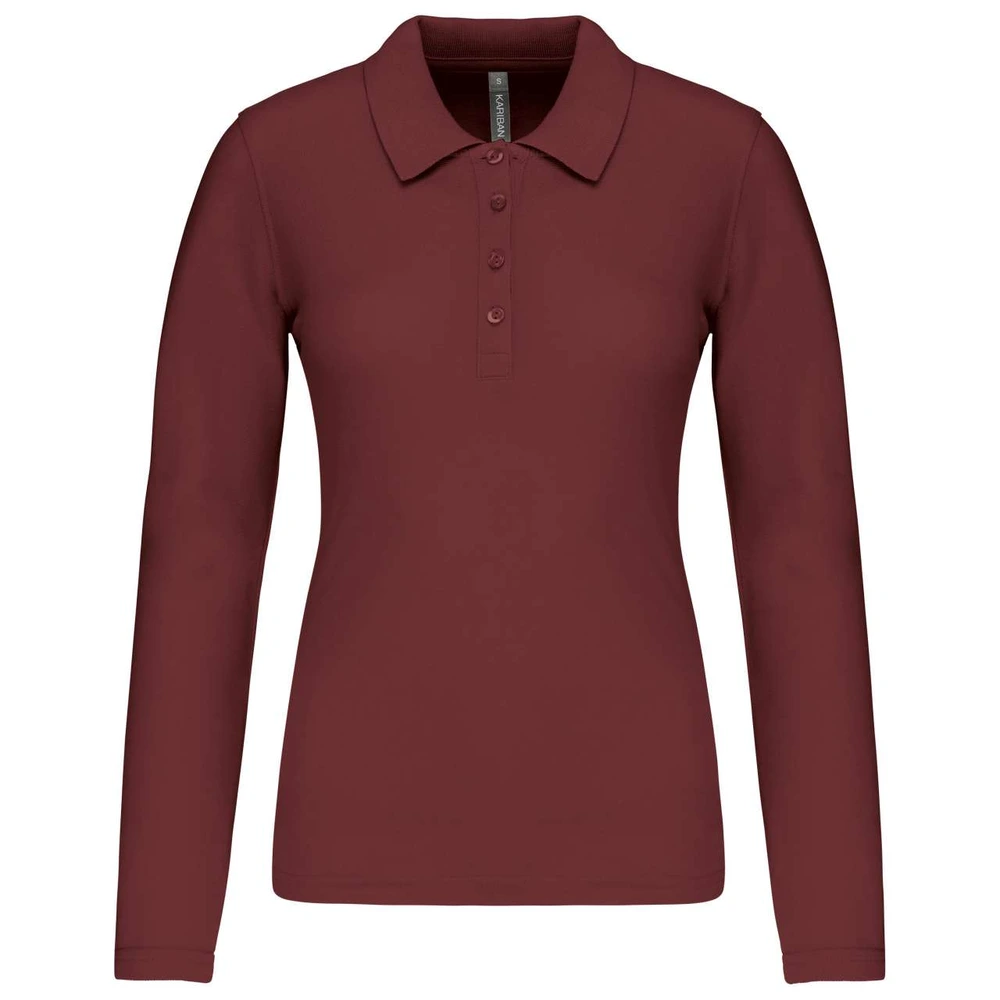Tricou polo cu mânecă lungă damă Kariban Piqué KA257 · 180 g/m², bumbac