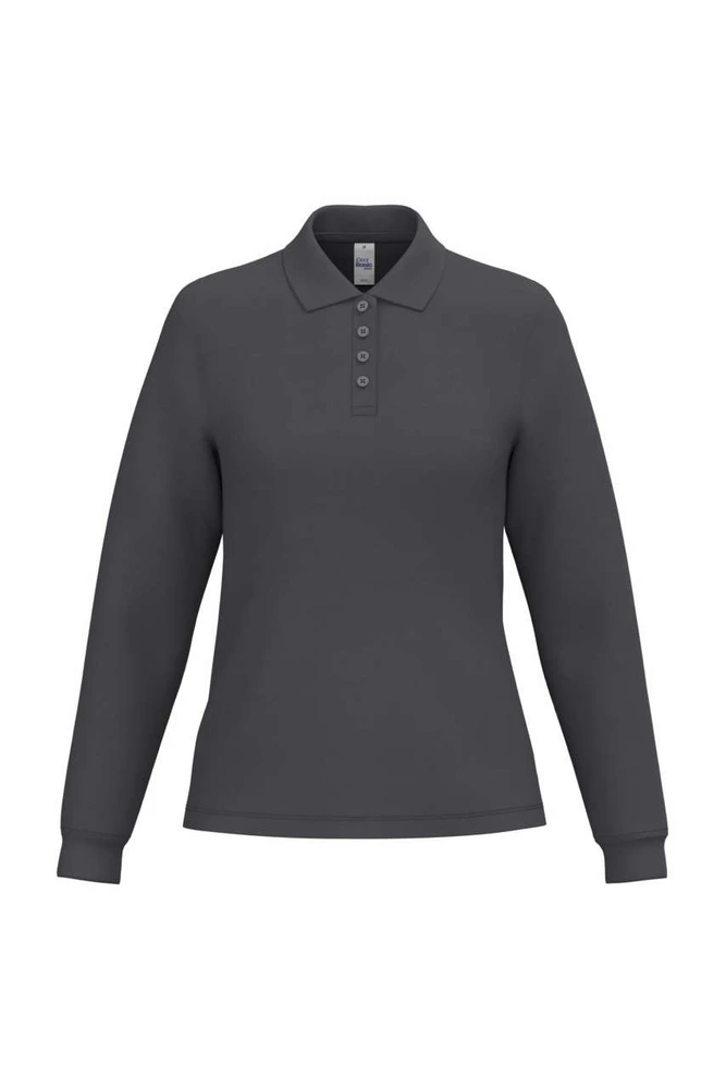 Tricou polo cu mânecă lungă damă iDeal Basic Pique Long-Sleeves IB223 · 200 g/m², bumbac / vâscoză