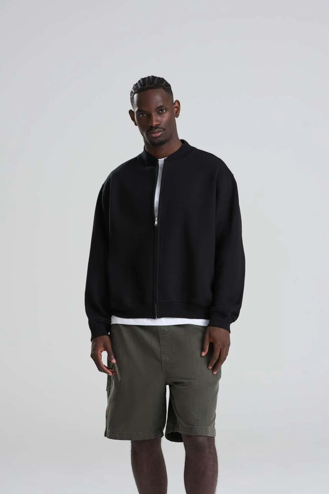 Hanorac cu fermoar oversize Just Hoods Signature Heavyweight Bomber AWJH124 · 440 g/m²