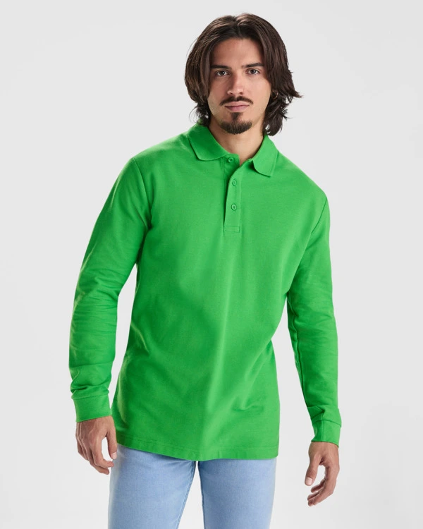 Tricou polo cu mânecă lungă Roly Estrella PO6635 · 220 g/m², bumbac / vâscoză