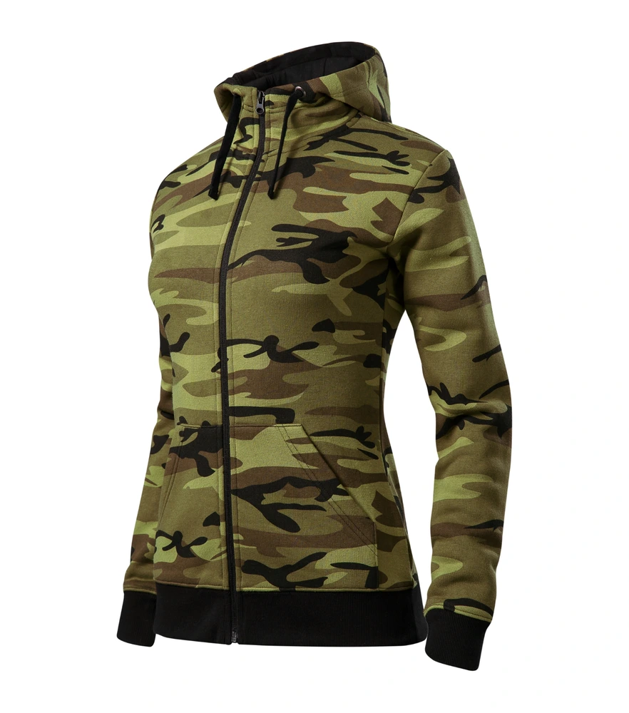 Hanorac cu fermoar damă Malfini Zipper Camo · 300 g/m², bumbac / poliester
