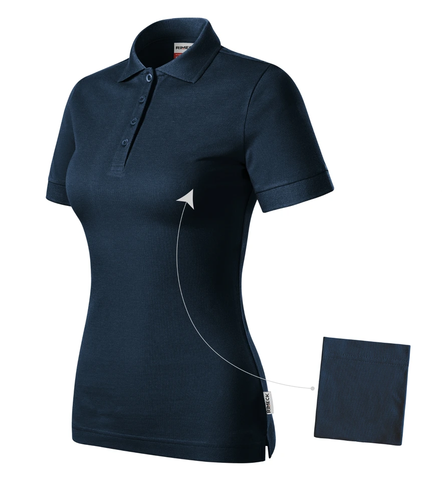 Tricou polo damă Rimeck Resist · 200 g/m², bumbac