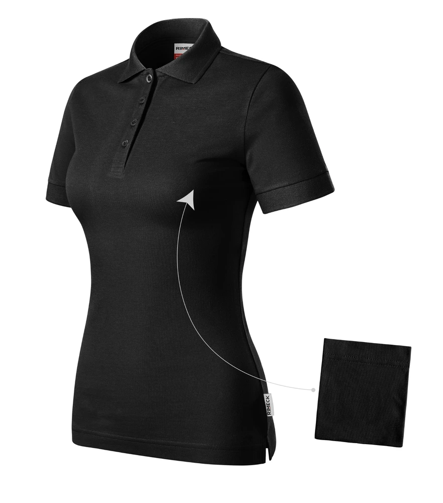 Tricou polo damă Rimeck Resist · 200 g/m², bumbac