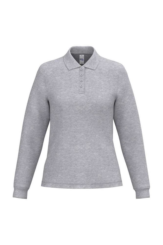 Tricou polo cu mânecă lungă damă iDeal Basic Pique Long-Sleeves IB223 · 200 g/m², bumbac / vâscoză
