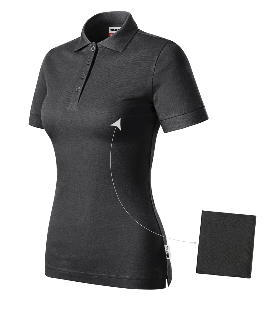 Tricou polo damă Rimeck Resist · 200 g/m², bumbac