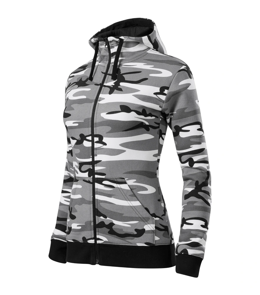 Hanorac cu fermoar damă Malfini Zipper Camo · 300 g/m², bumbac / poliester