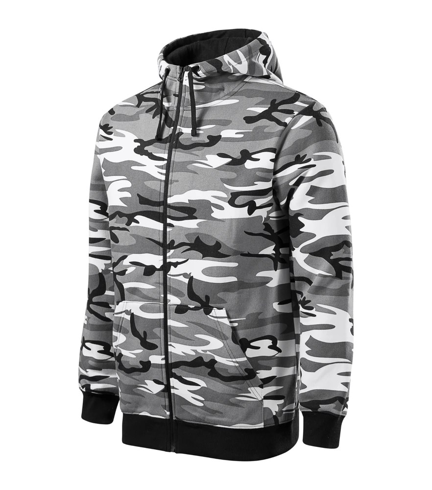 Hanorac cu fermoar bărbați Malfini Zipper Camo · 300 g/m², bumbac / poliester