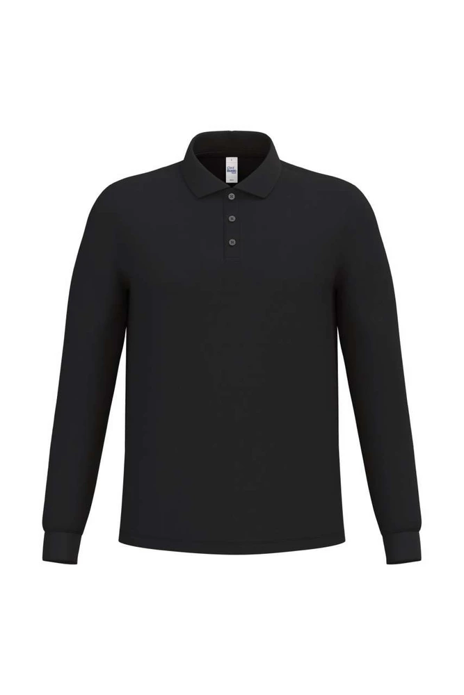 Tricou polo cu mânecă lungă bărbați iDeal Basic Pique Long-Sleeves IB222 · 200 g/m²