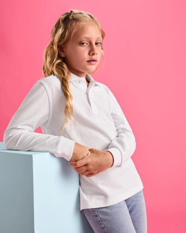 Tricou polo cu mânecă lungă Roly Carpe Child PO5008 · 220 g/m², bumbac / poliester