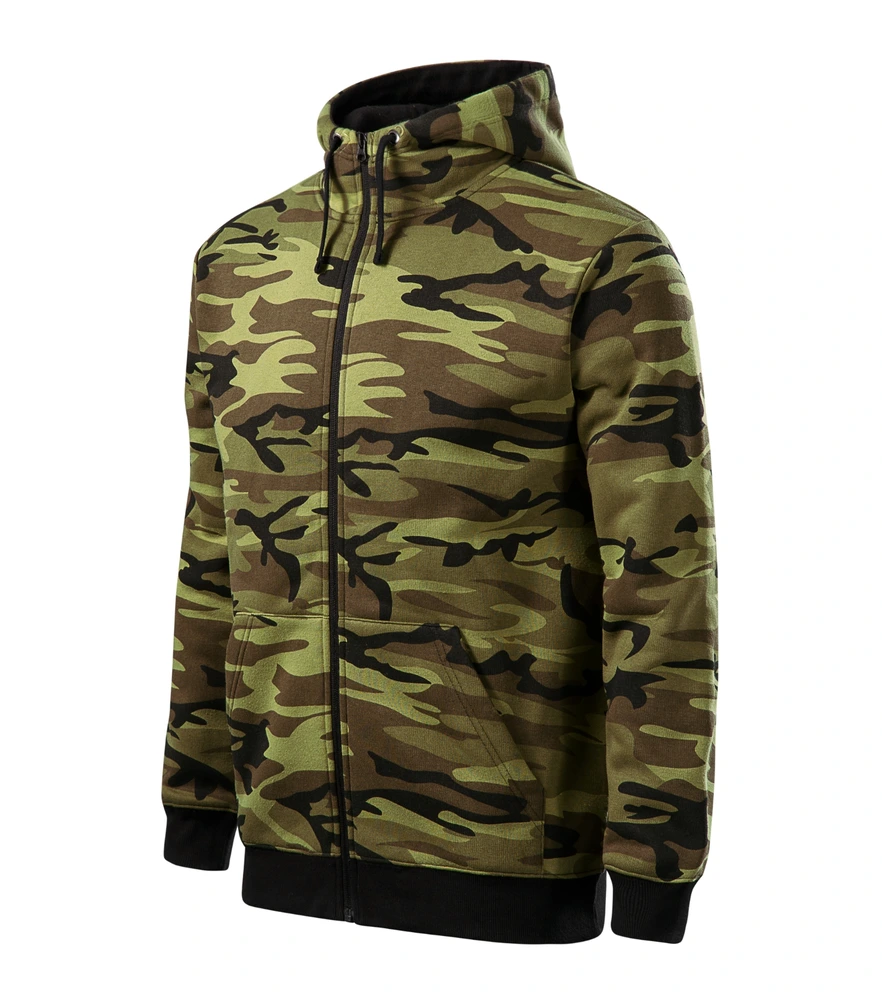 Hanorac cu fermoar bărbați Malfini Zipper Camo · 300 g/m², bumbac / poliester