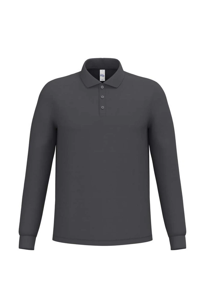 Tricou polo cu mânecă lungă bărbați iDeal Basic Pique Long-Sleeves IB222 · 200 g/m²
