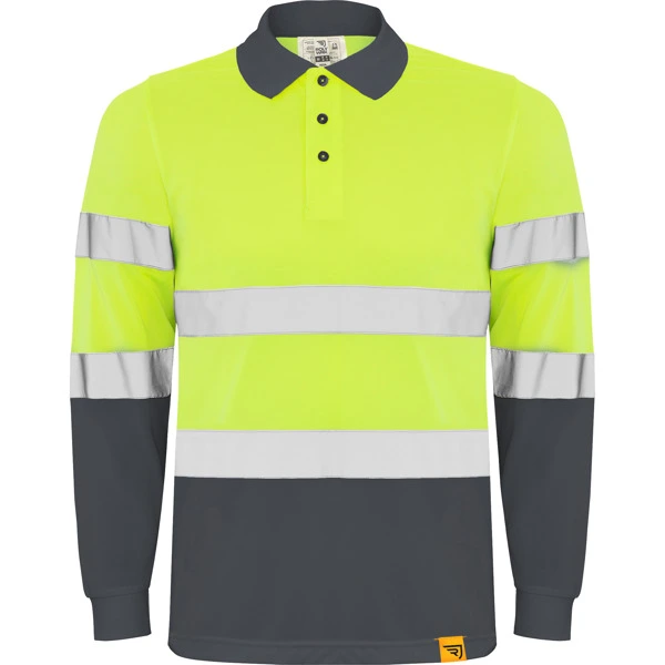 Tricou polo cu mânecă lungă bărbați Roly Polaris HV9306 · 170 g/m², poliester