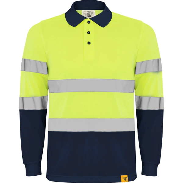 Tricou polo cu mânecă lungă bărbați Roly Polaris HV9306 · 170 g/m², poliester