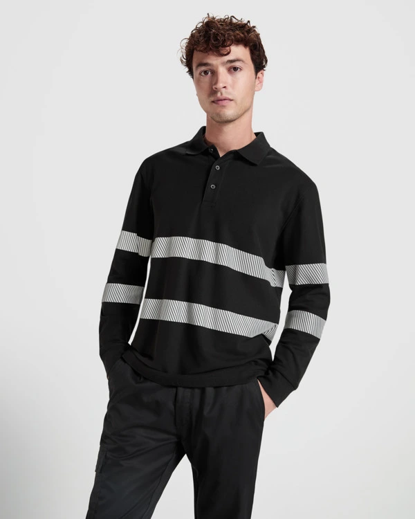 Tricou polo cu mânecă lungă Roly Foran HV9325 · 220 g/m², bumbac / poliester
