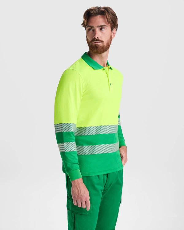 Tricou polo cu mânecă lungă bărbați Roly Atrio HV9319 · 170 g/m², bumbac / poliester