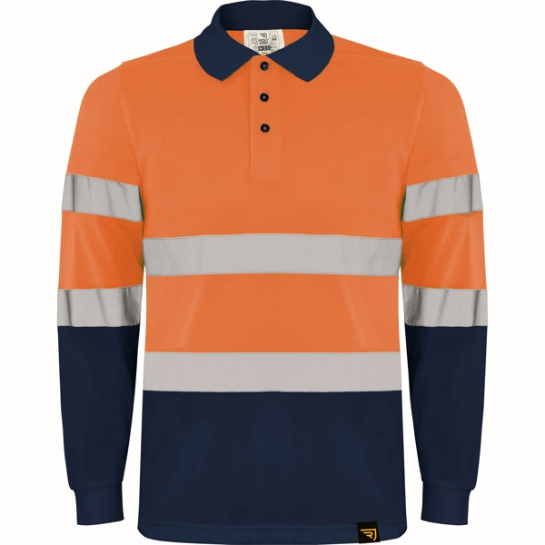 Tricou polo cu mânecă lungă bărbați Roly Polaris HV9306 · 170 g/m², poliester
