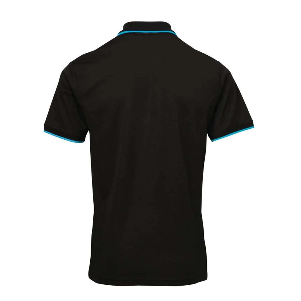 Tricou polo Coolchecker pentru barbati, cu guler in contrast