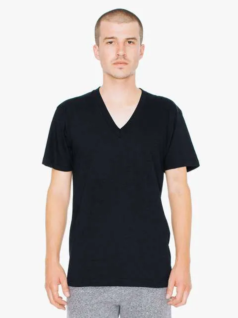 Tricou unisex din jerseu fin, cu decolteu in V