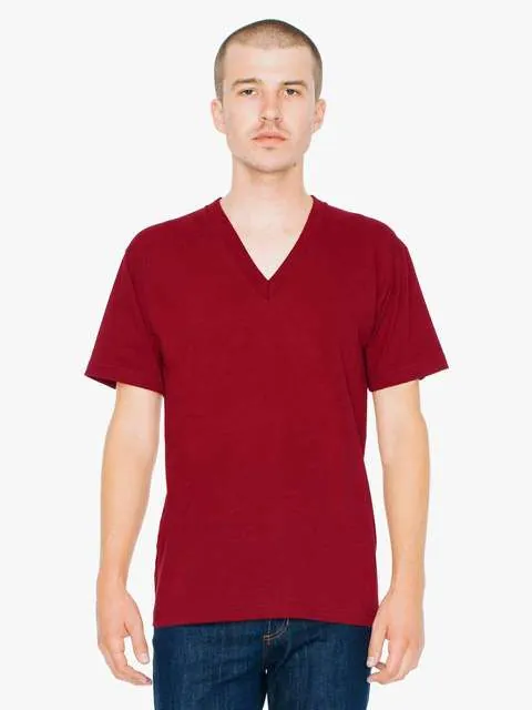 Tricou unisex din jerseu fin, cu decolteu in V