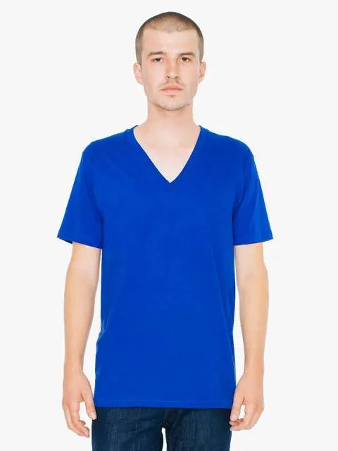 Tricou unisex din jerseu fin, cu decolteu in V