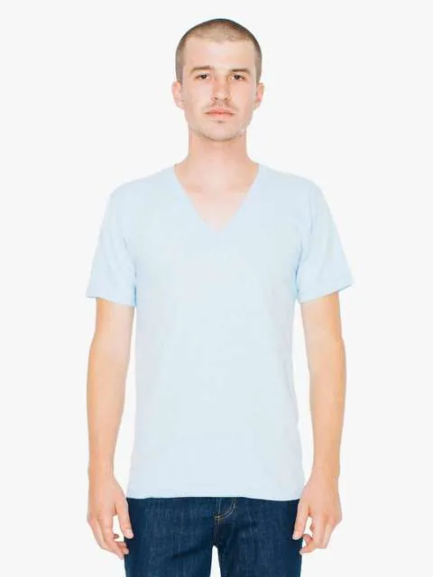 Tricou unisex din jerseu fin, cu decolteu in V