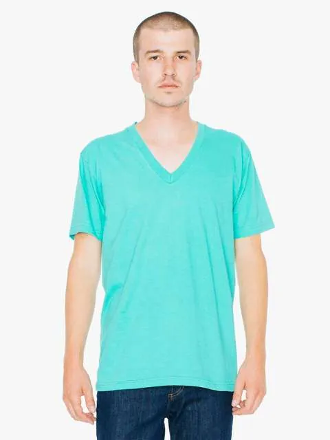 Tricou unisex din jerseu fin, cu decolteu in V