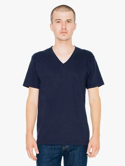 Tricou unisex din jerseu fin, cu decolteu in V