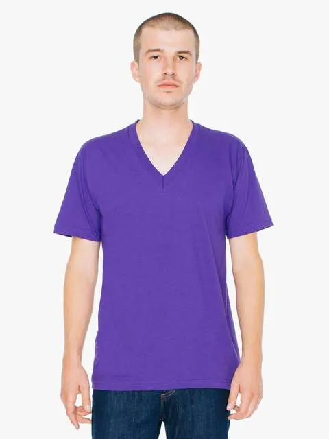 Tricou unisex din jerseu fin, cu decolteu in V