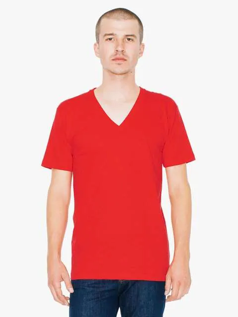 Tricou unisex din jerseu fin, cu decolteu in V