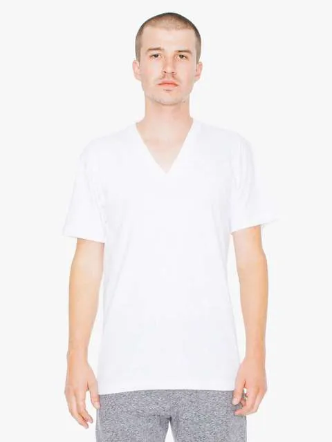 Tricou unisex din jerseu fin, cu decolteu in V