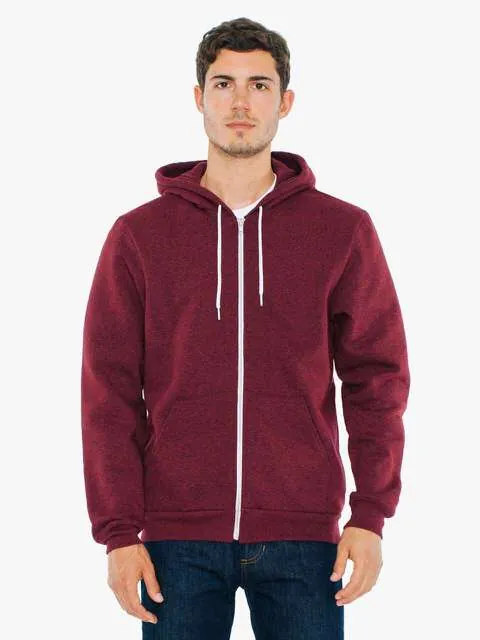 Hanorac unisex cu gluga si fermoar complet- American Apparel