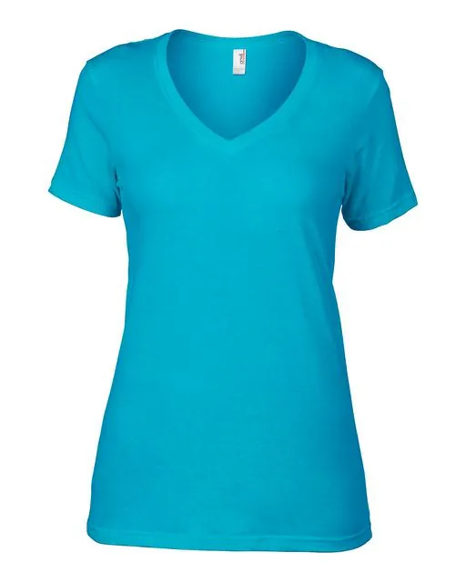Tricou de dama, subtire, cu decolteu in V