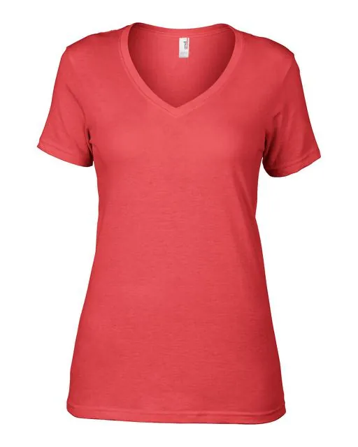 Tricou de dama, subtire, cu decolteu in V
