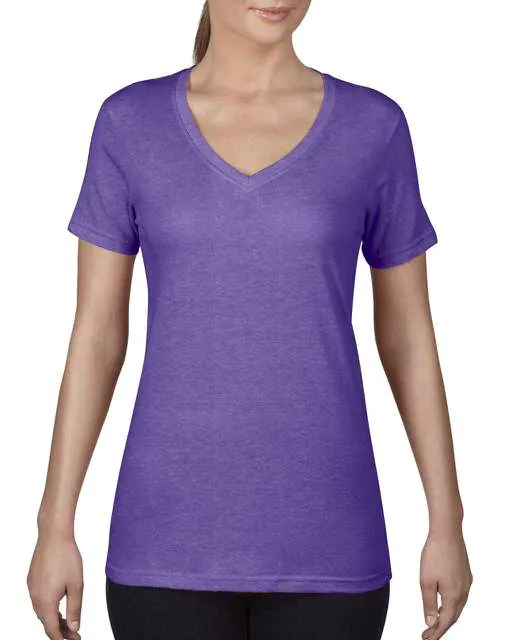 Tricou de dama, subtire, cu decolteu in V