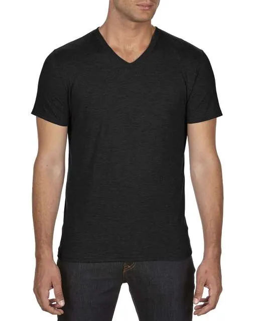 Tricou cu decolteu in V, pentru barbati, Tri-Blend
