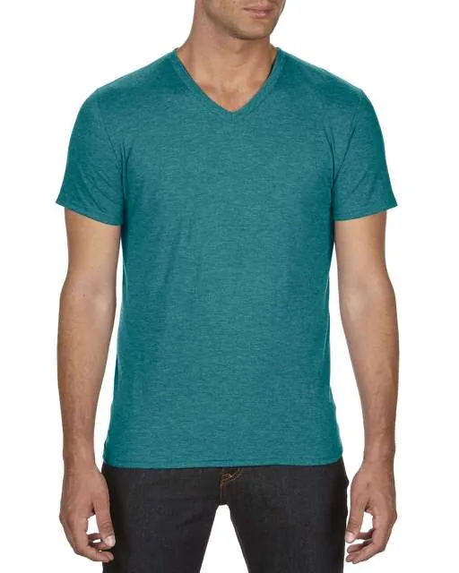 Tricou cu decolteu in V, pentru barbati, Tri-Blend