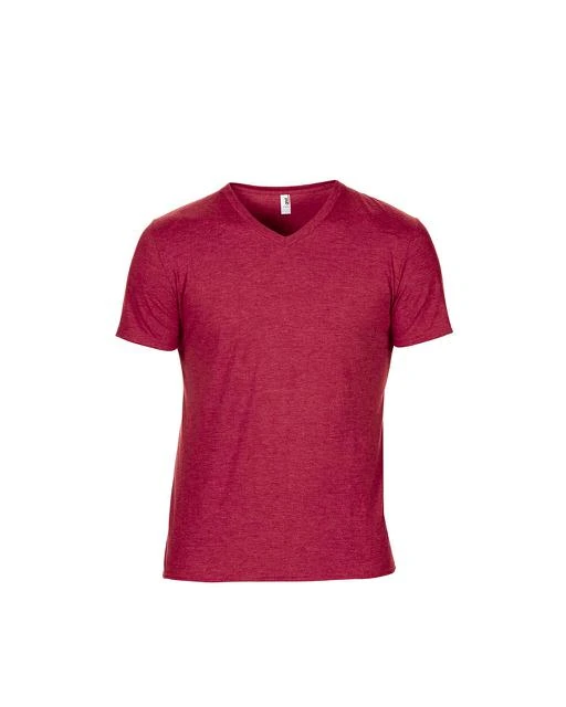 Tricou cu decolteu in V, pentru barbati, Tri-Blend