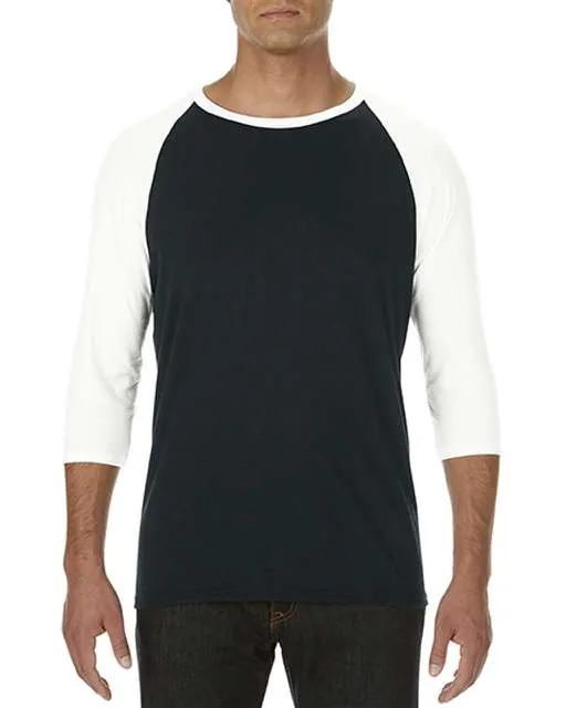 Tricou raglan cu maneci ¾ pentru barbati